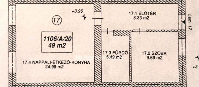 Eladó téglalakás, Szolnokon 58.8 M Ft, 1+1 szobás