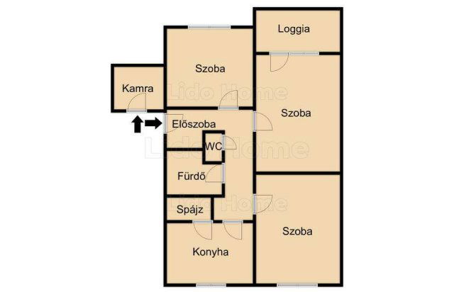 Eladó téglalakás, Veszprémben 79.8 M Ft, 3 szobás