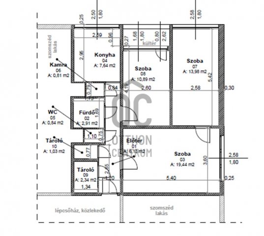 Eladó panellakás, Budapesten, III. kerületben 77.5 M Ft, 3 szobás