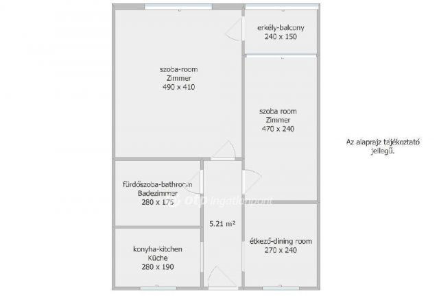 Eladó panellakás, Egerben 49.8 M Ft, 2+1 szobás