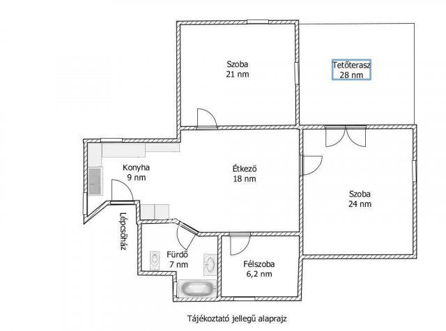 Eladó téglalakás, Érden 74.9 M Ft, 2+1 szobás