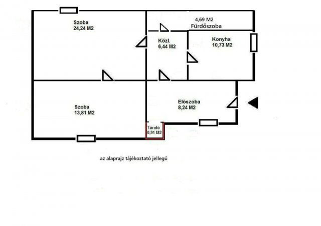 Eladó téglalakás, Szegeden 21 M Ft, 2 szobás
