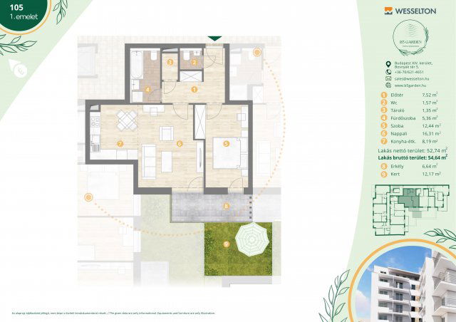 Eladó téglalakás, Budapesten, XIV. kerületben, Bosnyák utcában