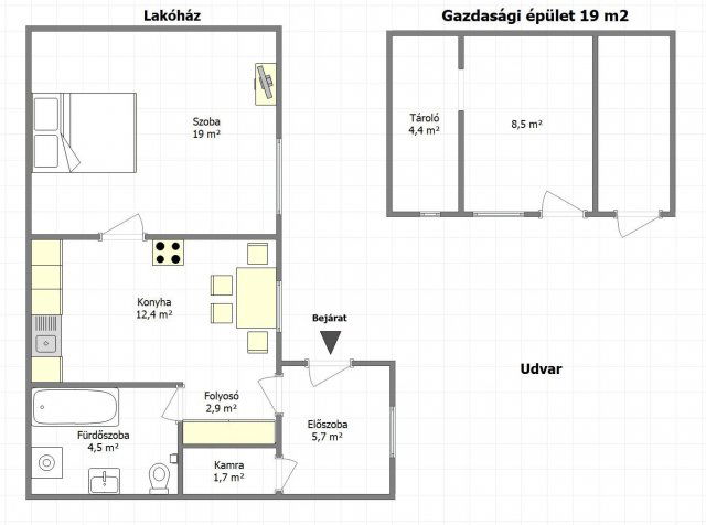 Eladó sorház, Környén 24.9 M Ft, 2 szobás