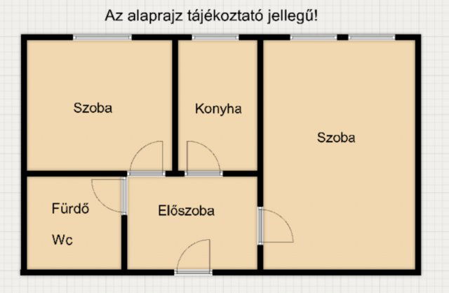 Eladó panellakás, Veszprémben 44.2 M Ft, 1+1 szobás