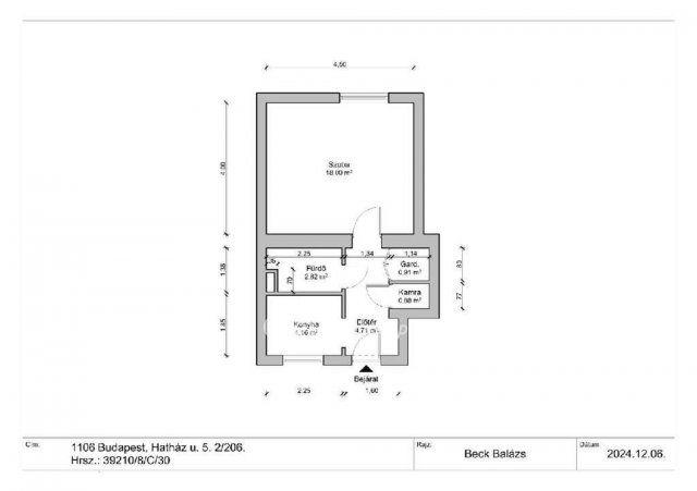 Eladó téglalakás, Budapesten, X. kerületben 37.9 M Ft, 1 szobás