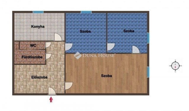 Eladó panellakás, Szegeden 45 M Ft, 1+2 szobás