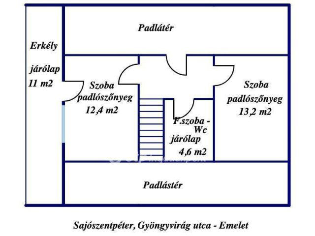 Eladó családi ház, Sajószentpéteren 43.5 M Ft, 4 szobás