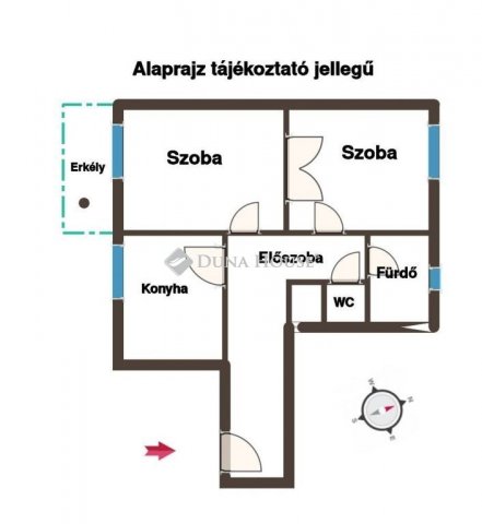 Eladó téglalakás, Budapesten, XXI. kerületben 57 M Ft, 2 szobás