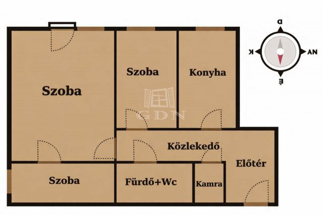 Eladó téglalakás, Zalaegerszegen 32.5 M Ft, 1+2 szobás