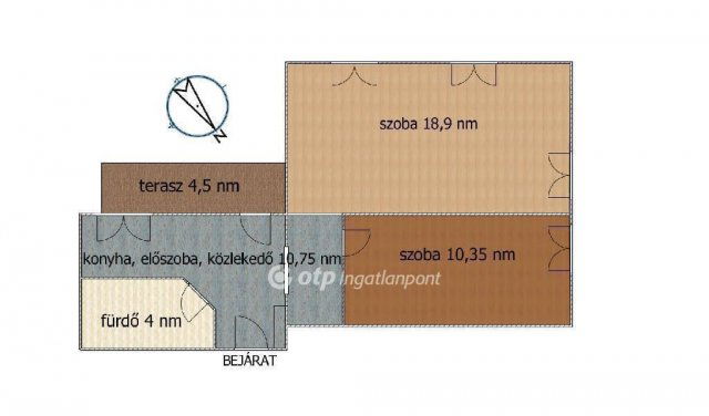 Eladó téglalakás, Dunaharasztin 61.99 M Ft, 2 szobás