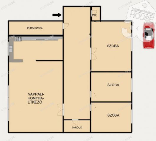 Eladó téglalakás, Kecskeméten 61 M Ft, 4 szobás