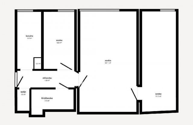 Eladó téglalakás, Sajószentpéteren 20.9 M Ft, 2+1 szobás