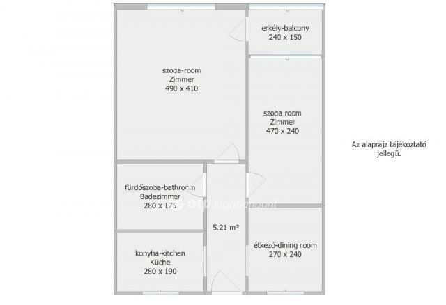 Eladó panellakás, Egerben 49.8 M Ft, 2+1 szobás