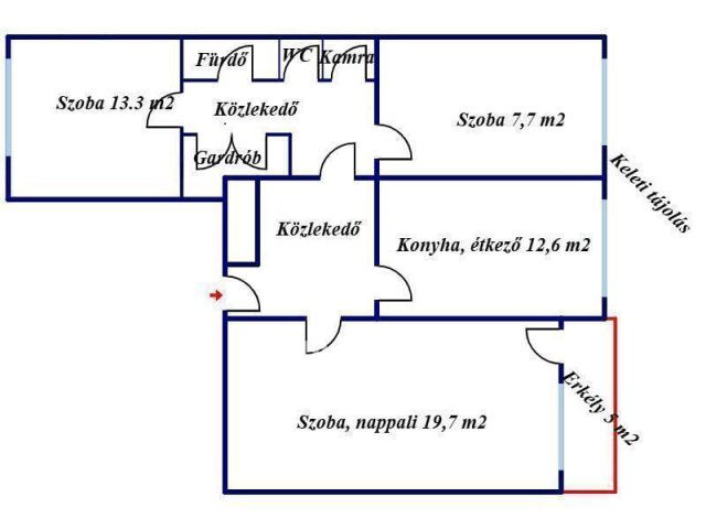 Eladó téglalakás, Nyíregyházán 64.9 M Ft, 2+1 szobás