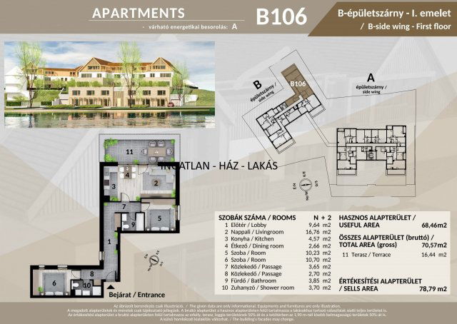 Eladó téglalakás, Veresegyházon 110.3 M Ft, 3 szobás