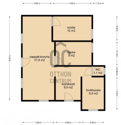 Eladó ikerház, Zalaegerszegen 94.99 M Ft, 3 szobás