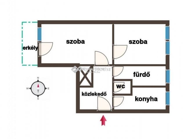 Eladó téglalakás, Kecskeméten 34.9 M Ft, 2 szobás