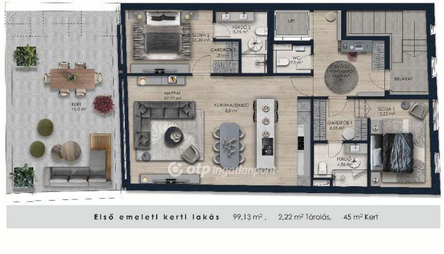 Eladó téglalakás, Budapesten, II. kerületben 368.22 M Ft