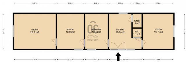 Eladó családi ház, Batykon 24 M Ft, 3 szobás