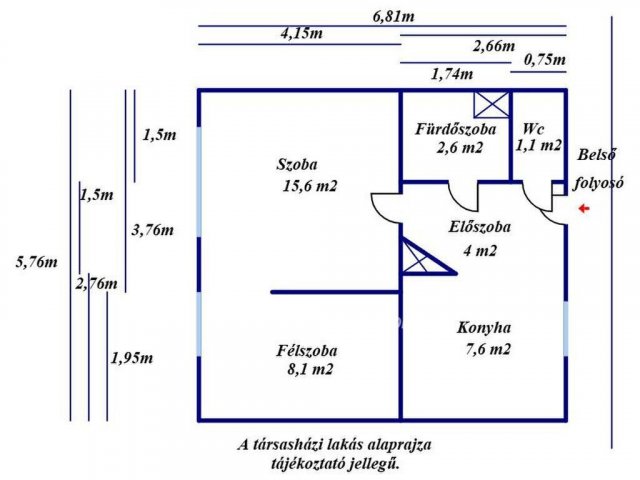 Eladó téglalakás, Kecskeméten 26.5 M Ft, 1 szobás