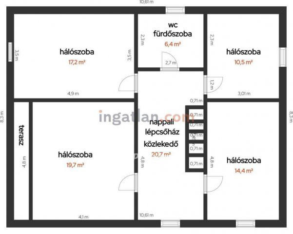 Eladó családi ház, Bőcsön 41.9 M Ft, 5+2 szobás