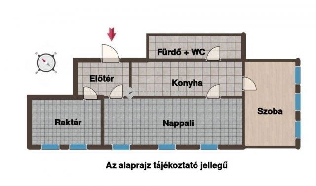Eladó téglalakás, Budapesten, XIV. kerületben 34 M Ft, 2 szobás
