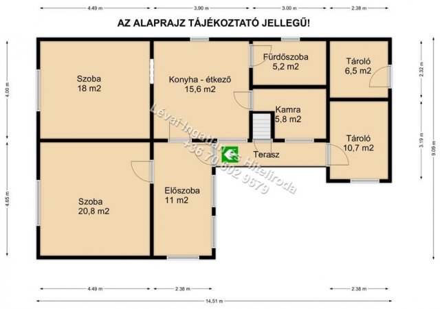 Eladó családi ház, Békéscsabán 37.9 M Ft, 2 szobás