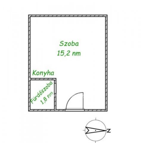 Eladó téglalakás, Budapesten, VI. kerületben 20.9 M Ft, 1 szobás