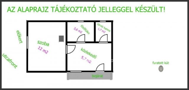 Eladó családi ház, Hajdúböszörményen 7.9 M Ft, 1 szobás