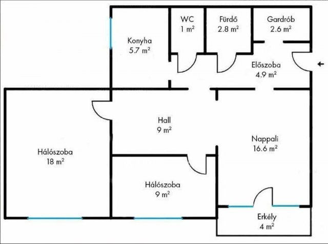 Eladó panellakás, Budapesten, X. kerületben 79.9 M Ft, 3 szobás
