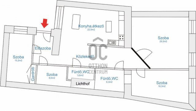 Eladó téglalakás, Budapesten, VI. kerületben 164 M Ft, 4 szobás