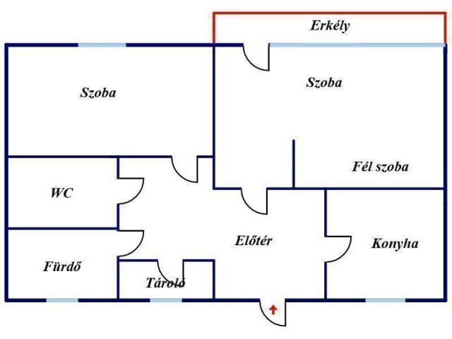 Eladó panellakás, Nyíregyházán 49 M Ft, 2+1 szobás