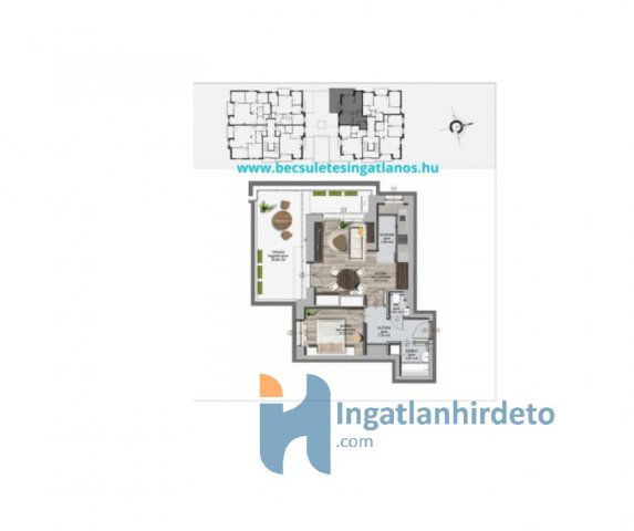 Eladó téglalakás, Zalaegerszegen 63.8 M Ft, 2+1 szobás