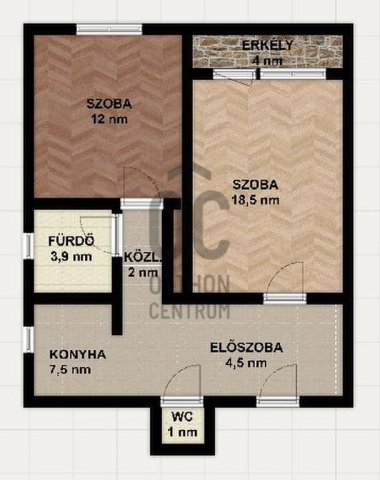 Eladó téglalakás, Zalaegerszegen 36.2 M Ft, 2 szobás