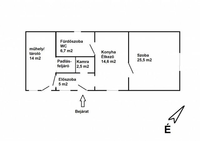 Eladó családi ház, Nagyúton 8.8 M Ft, 1 szobás