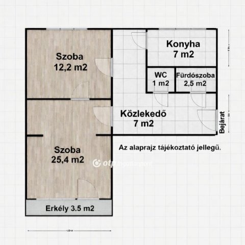 Eladó panellakás, Győrött 54 M Ft, 2 szobás