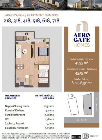 Eladó téglalakás, Budapesten, XIX. kerületben, Tompa utcában