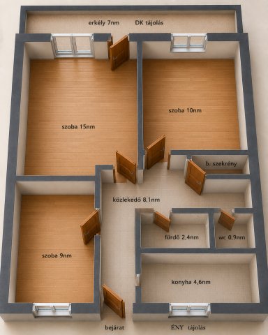 Eladó téglalakás, Győrött, Szent István úton 49 M Ft