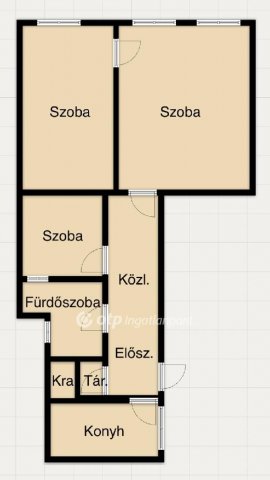 Eladó téglalakás, Budapesten, VI. kerületben 82.9 M Ft, 3 szobás