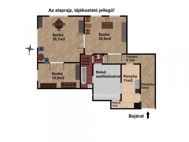 Eladó téglalakás, Budapesten, VIII. kerületben 124 M Ft