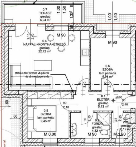 Eladó téglalakás, Cserkeszőlőn 51.555 M Ft, 3 szobás