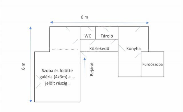 Eladó téglalakás, Budapesten, II. kerületben 60 M Ft, 1 szobás