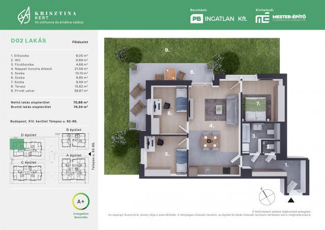 Eladó téglalakás, Budapesten, XIV. kerületben, Telepes utcában