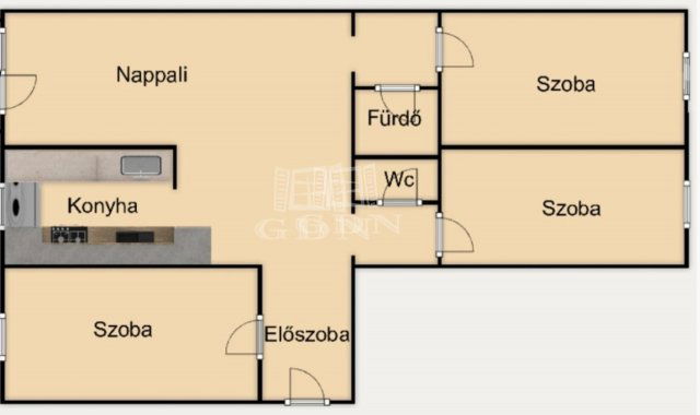 Eladó panellakás, Veszprémben 52.7 M Ft, 1+3 szobás