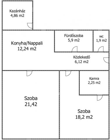 Eladó családi ház, Szegváron 22 M Ft, 2 szobás