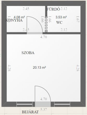 Eladó téglalakás, Csopakon 32.9 M Ft, 1 szobás