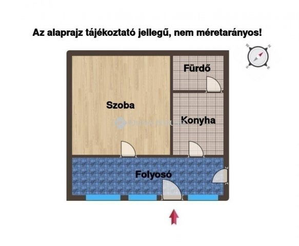 Eladó téglalakás, Budapesten, IV. kerületben 38 M Ft, 1 szobás