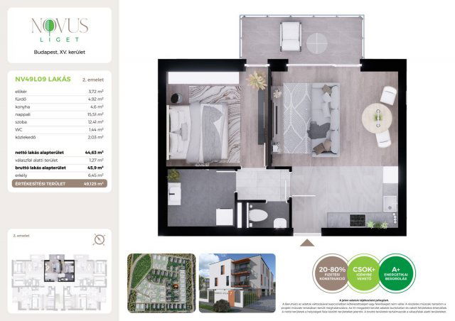 Eladó téglalakás, Budapesten, XV. kerületben, Kékszilva utcában