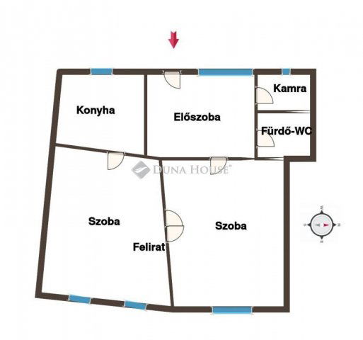 Eladó téglalakás, Kaposváron, Géza utcában 34 M Ft, 2 szobás